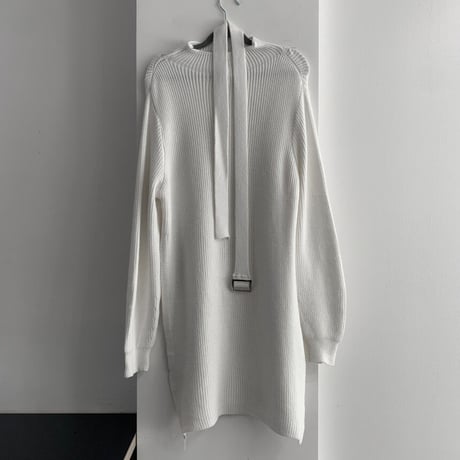 サイドスリット ウエストベルトワンピース 3色展開