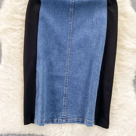 デニムビスチェ ポロワンピース 2色展開