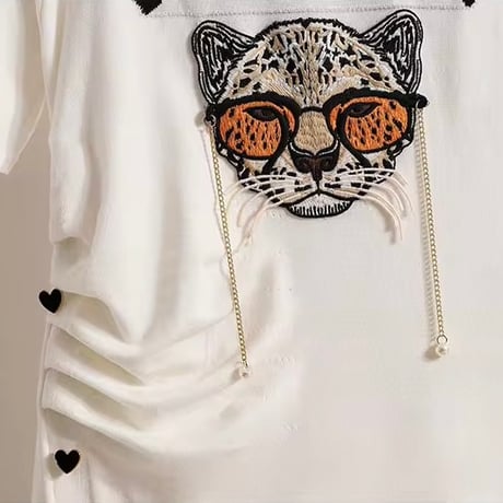 ハートスリットタイガーワンピース 2色展開