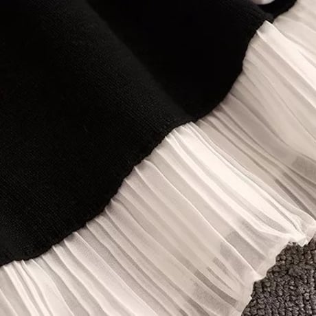 ハーフライン シフォンプリーツセットアップ