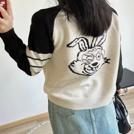 ラビットラインカーディガン 2色展開