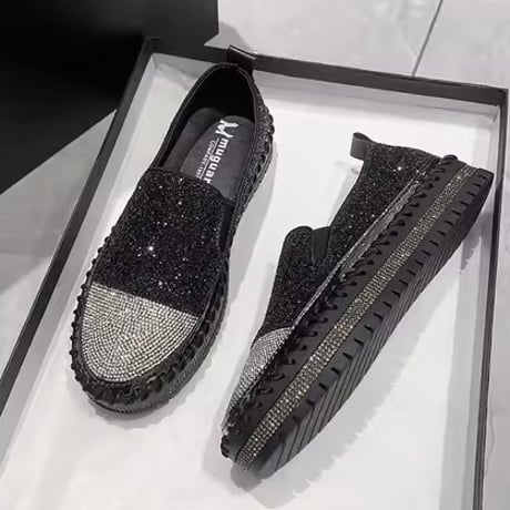 ビジューフラットシューズ 3色展開