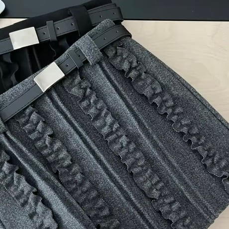 フリルウールスカート 2色展開