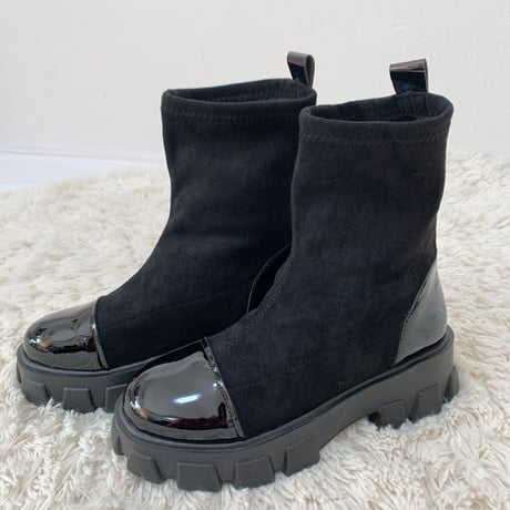 【Beigh 24.0即納】異素材mix ゴアショートブーティ 2色展開