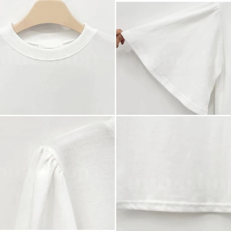 フレアスリーブ Tシャツワンピース 2色展開