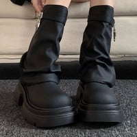 ルーズ ミッドレッグブーツ 2色展開