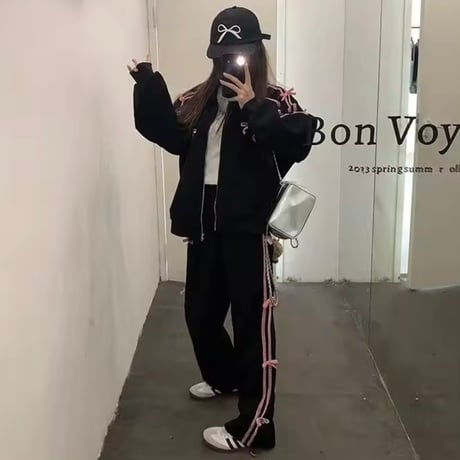 リボンラインセットアップパンツ 3色展開