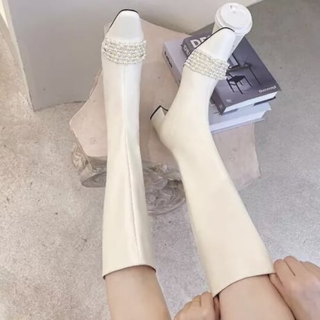 パールライン ロングブーツ 2色展開