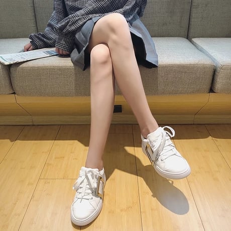 サイドスクエアバックル スニーカー 4色展開