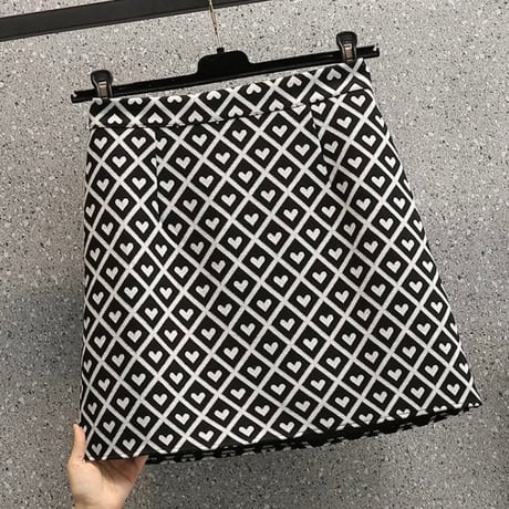 モノトーンハート ミニスカート