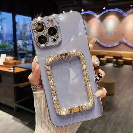 クリスタルストーンハンドル iPhoneケース 11色展開