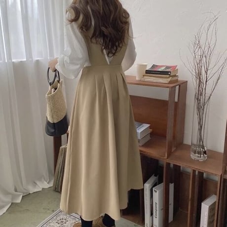 サイドパールライン ワンピース 2色展開