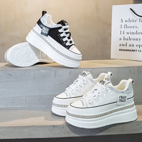 パールラメ ハイソールシューズ 2色展開
