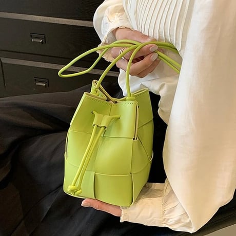 クロシェレザー バケットバッグ 7色展開