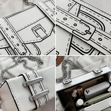 グラフィティ レザーチェーンバッグ 2色展開