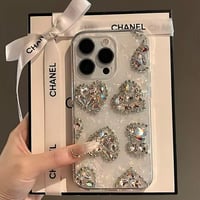 ビジューハート オーロラiPhoneケース