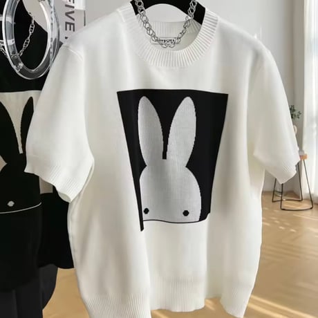 モダンスクエアサマーニット 2色展開