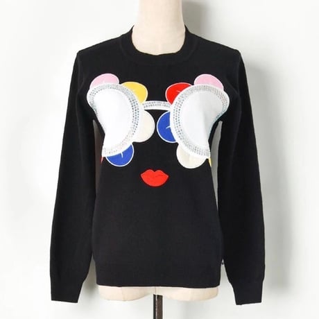 フラワーサングラス フェイスニット 2色展開
