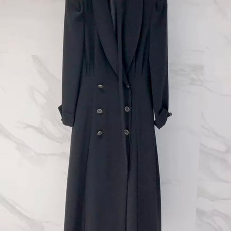 ベルト付きスリットトレンチワンピース 2色展開