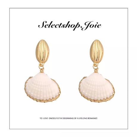 シェルデザインピアス