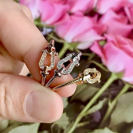 【Silver925】ジルコニアモチーフ リング 3色展開
