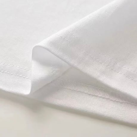 ブルーデザイン コットンTシャツ