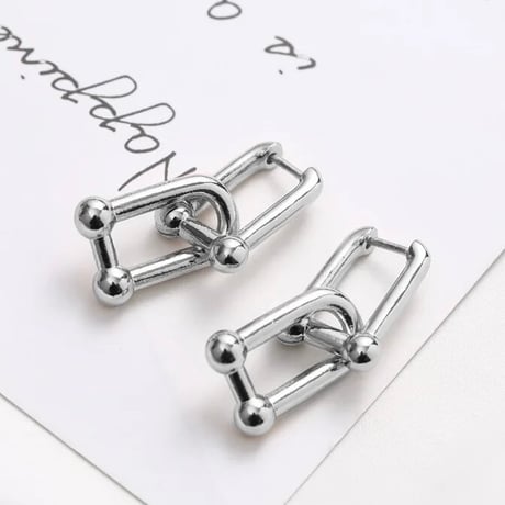 ダブルフープピアス 2色展開