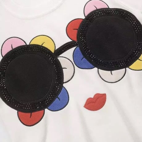 フラワーサングラス フェイスニット 2色展開