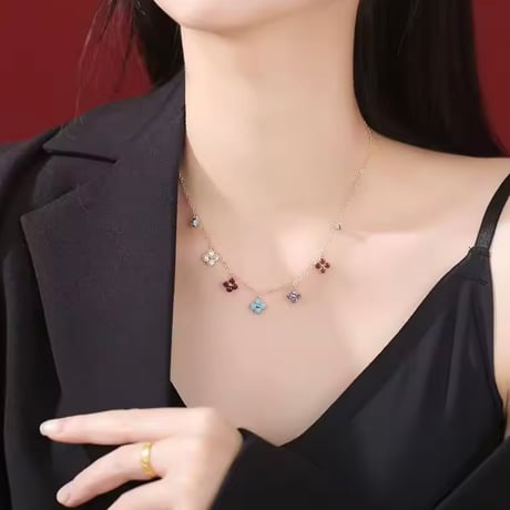 カラフルフラワーネックレス ブレスレット