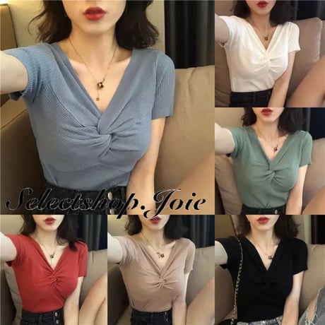【Blue即納】バストクロス サマーニット 7色展開