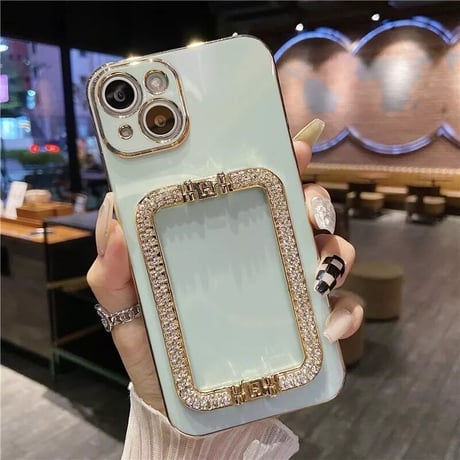 クリスタルストーンハンドル iPhoneケース 11色展開
