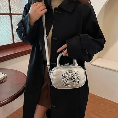 ローズデザインレザーバッグ 4色展開