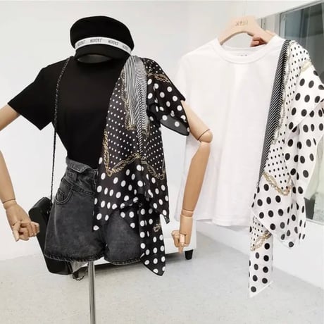 ドットスカーフTシャツ 2色展開