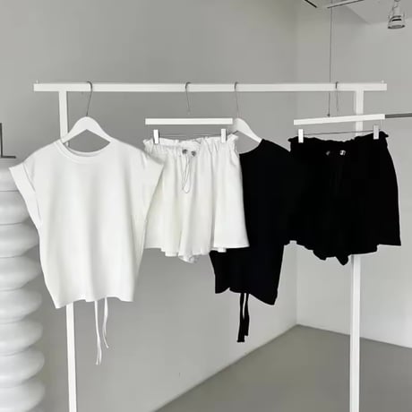バックリボントップスパンツセット 2色展開