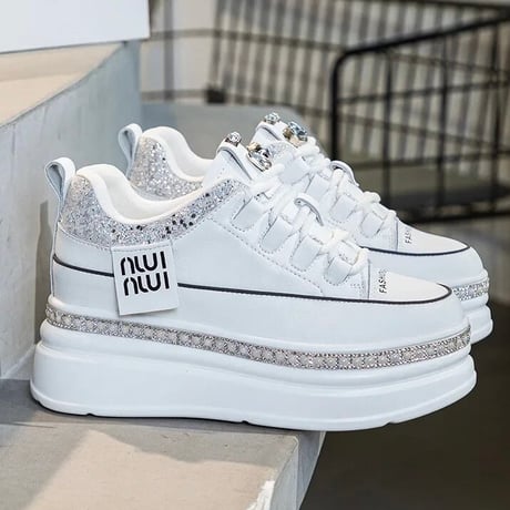 パールラメ ハイソールシューズ 2色展開
