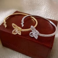 ジルコニアバタフライブレスレット 2色展開