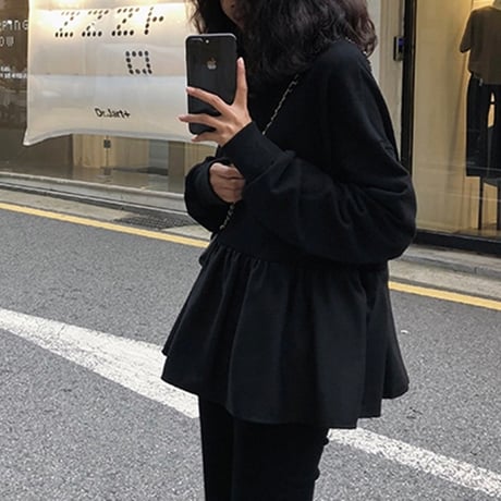 フリルスウェットトップス 4色展開