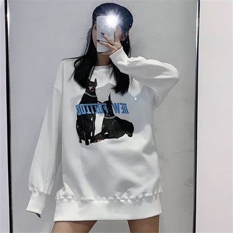 ドッグプリント オーバートップス 2色展開