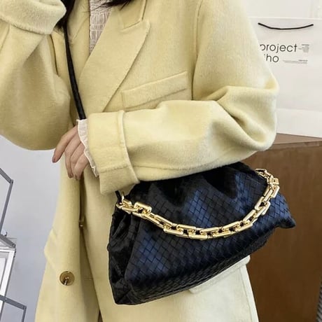 ゴールドチェーン クッションバッグ 8色展開