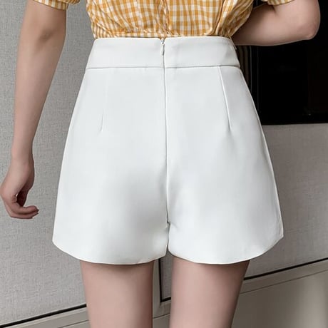【Beigh Sサイズ即納】ゴールドモチーフ ハイウエストショートパンツ 3色展開