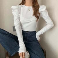 バストデザイン カシュクールスリーブニット 2色展開
