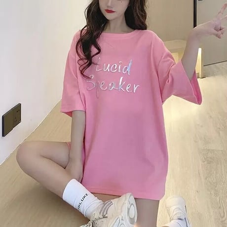カラフルロゴ オーバーTシャツ 2色展開