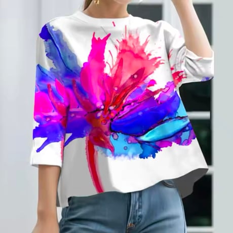 カラフルペイントブラウス 3色展開