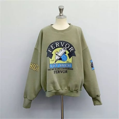コミックプリント ルーズスウェット