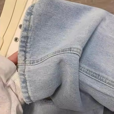 レースクラッシュデニムパンツ