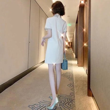 ビジューカラー ワンピース 2色展開