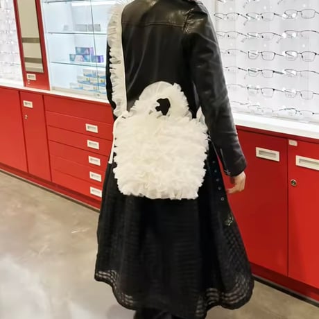 【2サイズ】チュールレースバッグ 2色展開