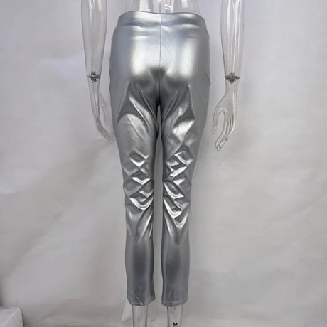 ジッパー レザーレギンス 2色展開