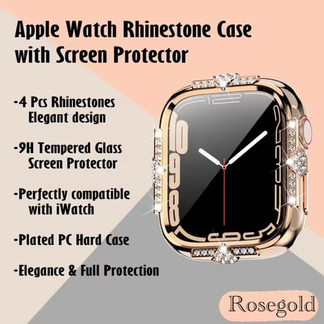 Applewatch クリスタルカバー 5色展開