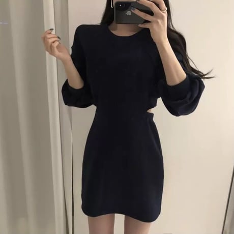 バックスリット スウェットワンピース 3色展開